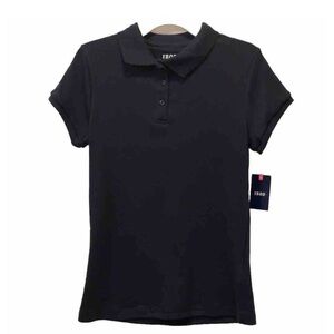 Izod Approved Schoolwear Uniform Short Slv Girls Polo Navy M 10/12 Golf Tennis